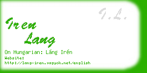 iren lang business card